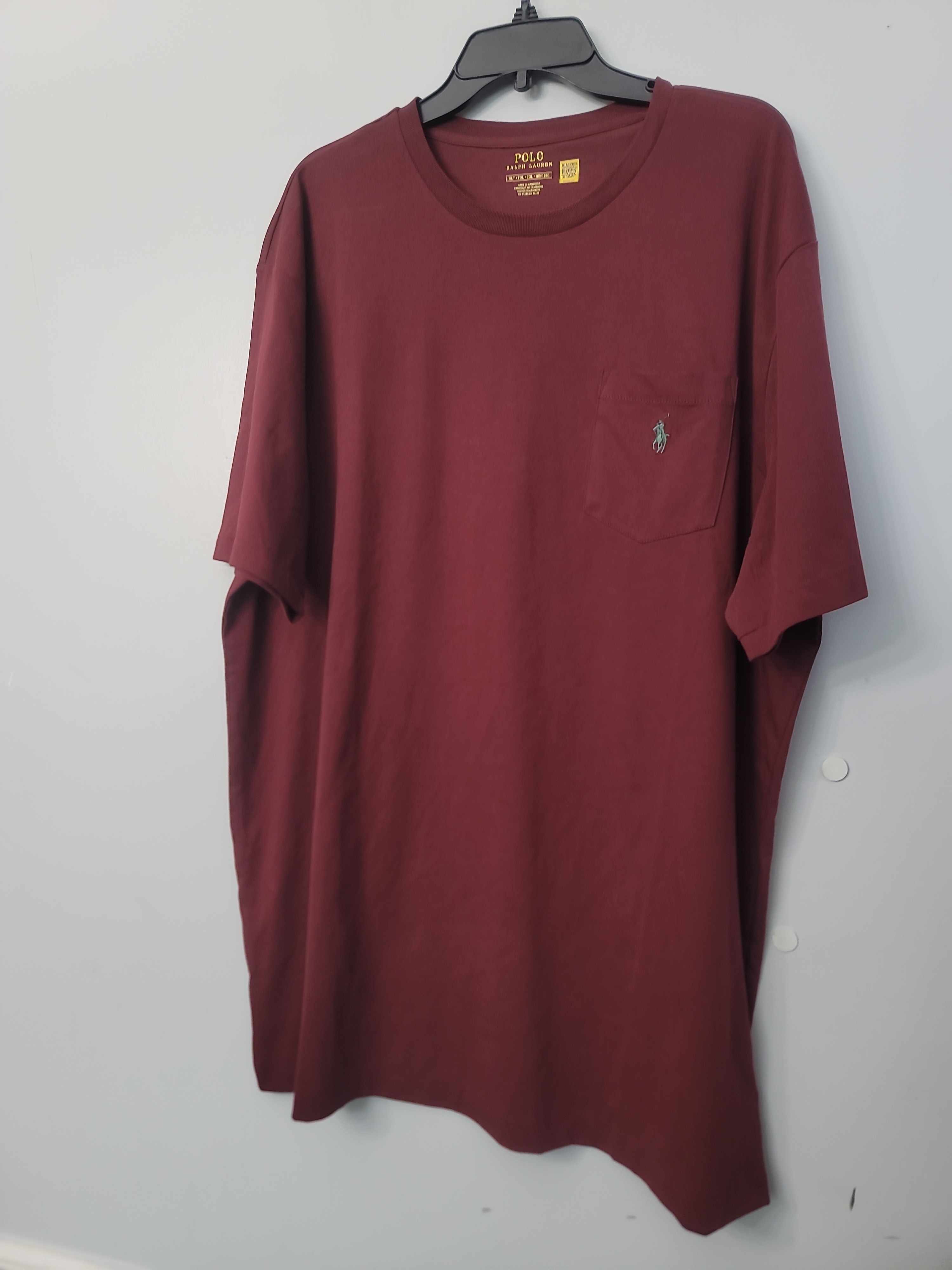 Polo By Ralph Lauren Men’s Maroon Pocket T-Shirt